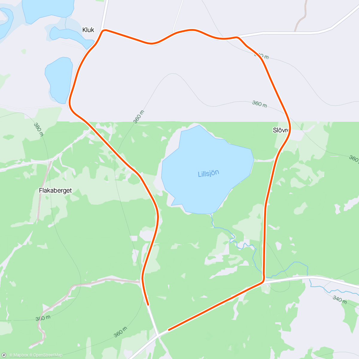Map of the activity, Lillsjön