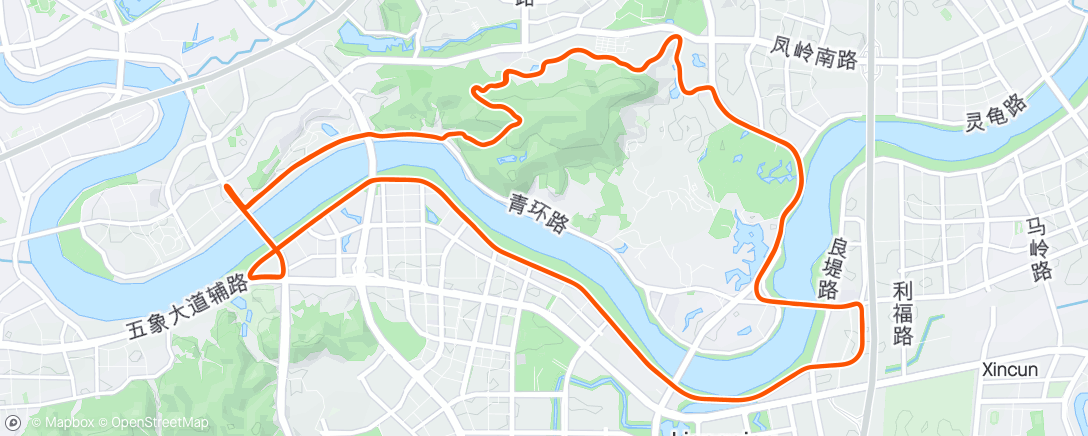 Map of the activity, Afternoon Ride