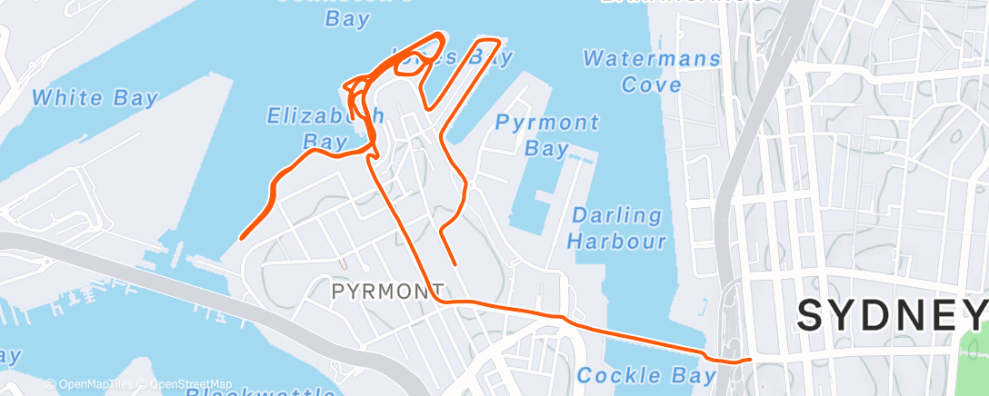 Map of the activity, Morning Walk