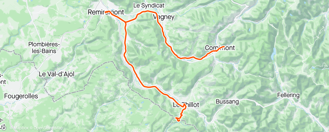 Map of the activity, Vosges 3/4