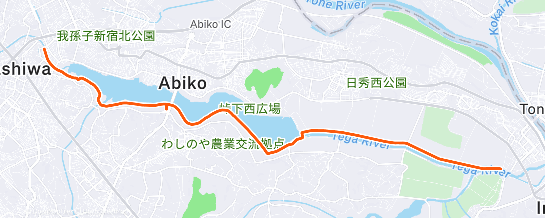 Map of the activity, Afternoon Ride