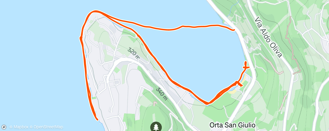 Map of the activity, SUP Kayaking Orta