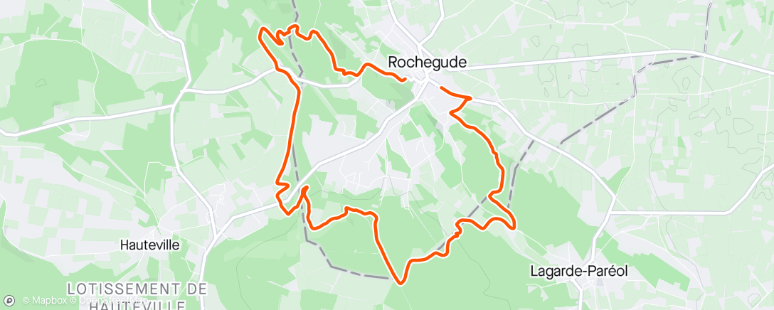 Map of the activity, Rocherude