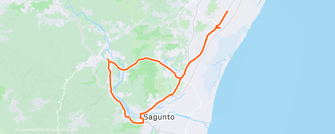 Map of the activity, Bicicleta por la mañana