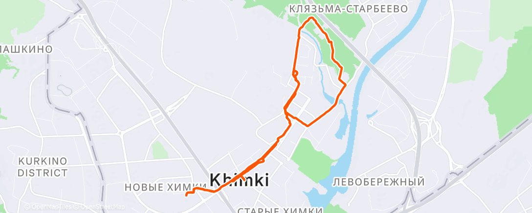 Map of the activity, Evening Walk