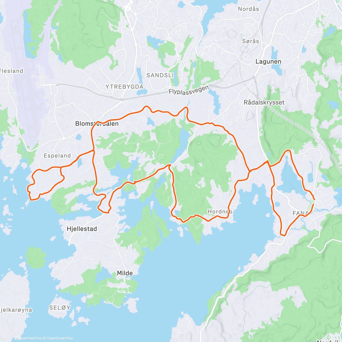 Mappa dell'attività ROUVY - Espegrend | Bergen | Norway