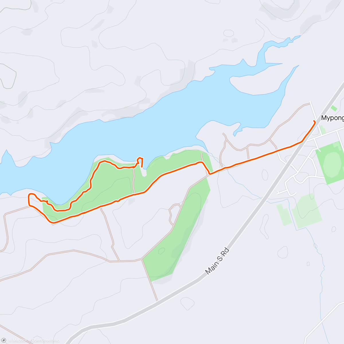 Map of the activity, Myponga Reservoir