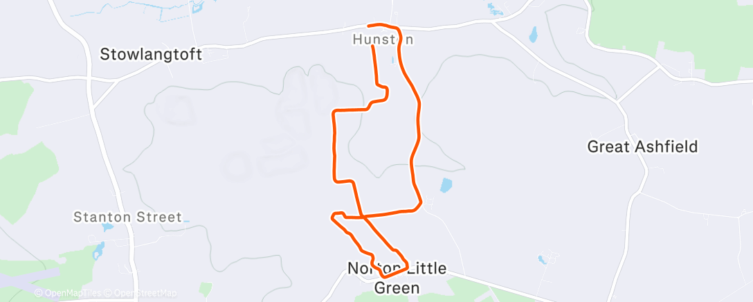 Map of the activity, Afternoon Walk