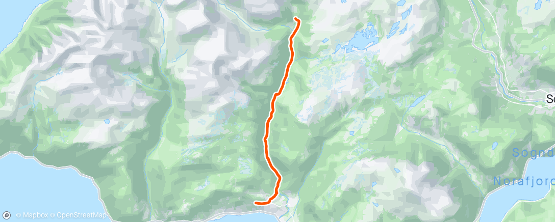 Mapa da atividade, Henjadalen      E-Bike Ride
