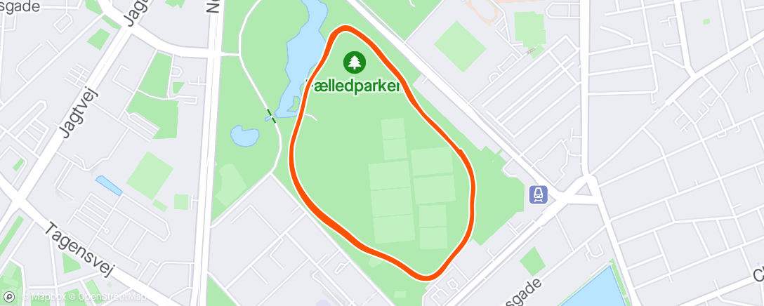 Map of the activity, FP parkrun - 16.45, last shakeout pre-marathon