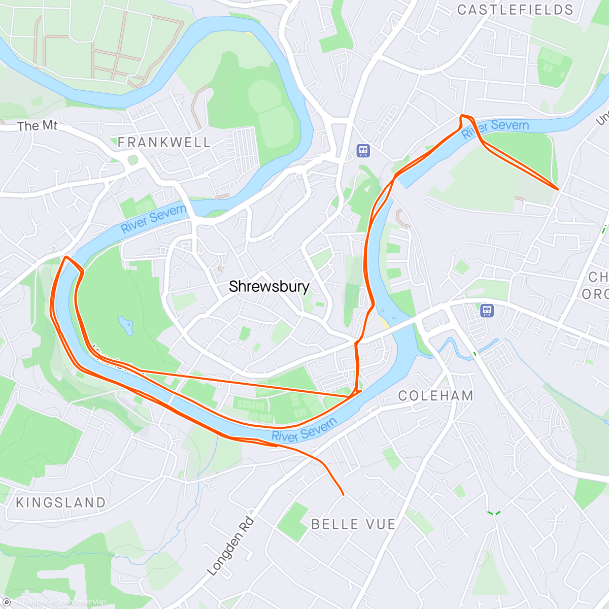 Map of the activity, Lovely sunny recovery jog with Clover and part with Jemma