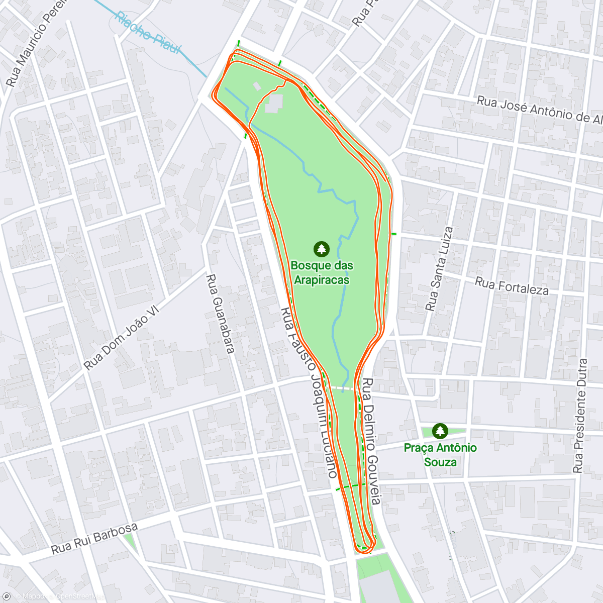 Map of the activity, Corridinha no bosque