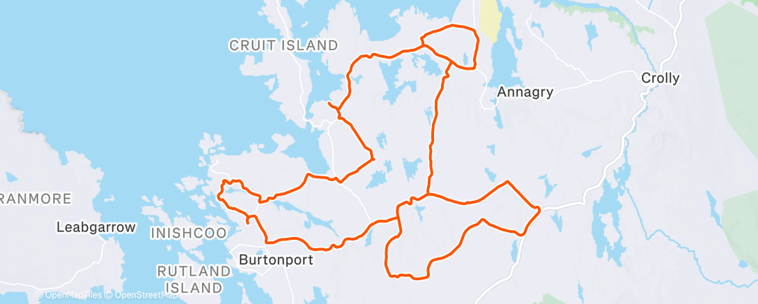 Map of the activity, Afternoon Gravel Ride