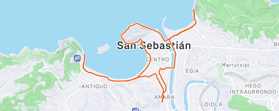 Map of the activity, Donosti Run