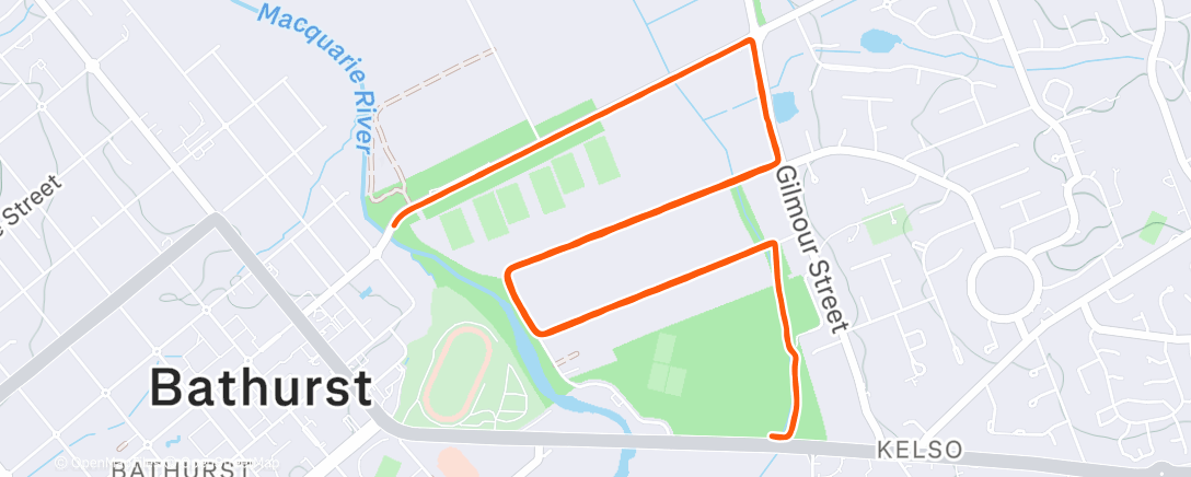 Map of the activity, Morning Run