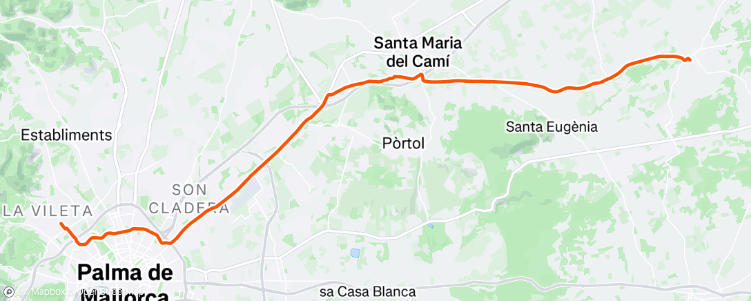 Mapa da atividade, Bicicleta a la hora del almuerzo