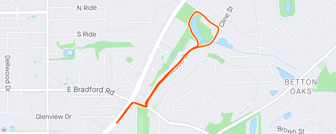 Map of the activity, Run Walking