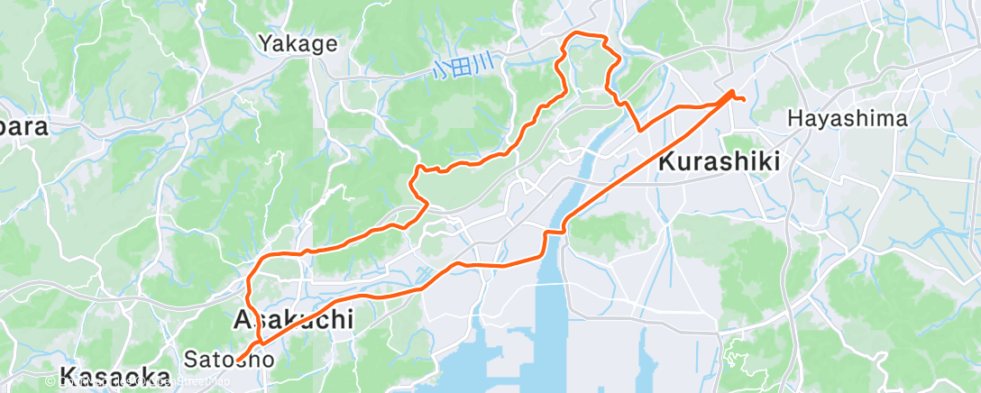 Map of the activity, 朝のライド