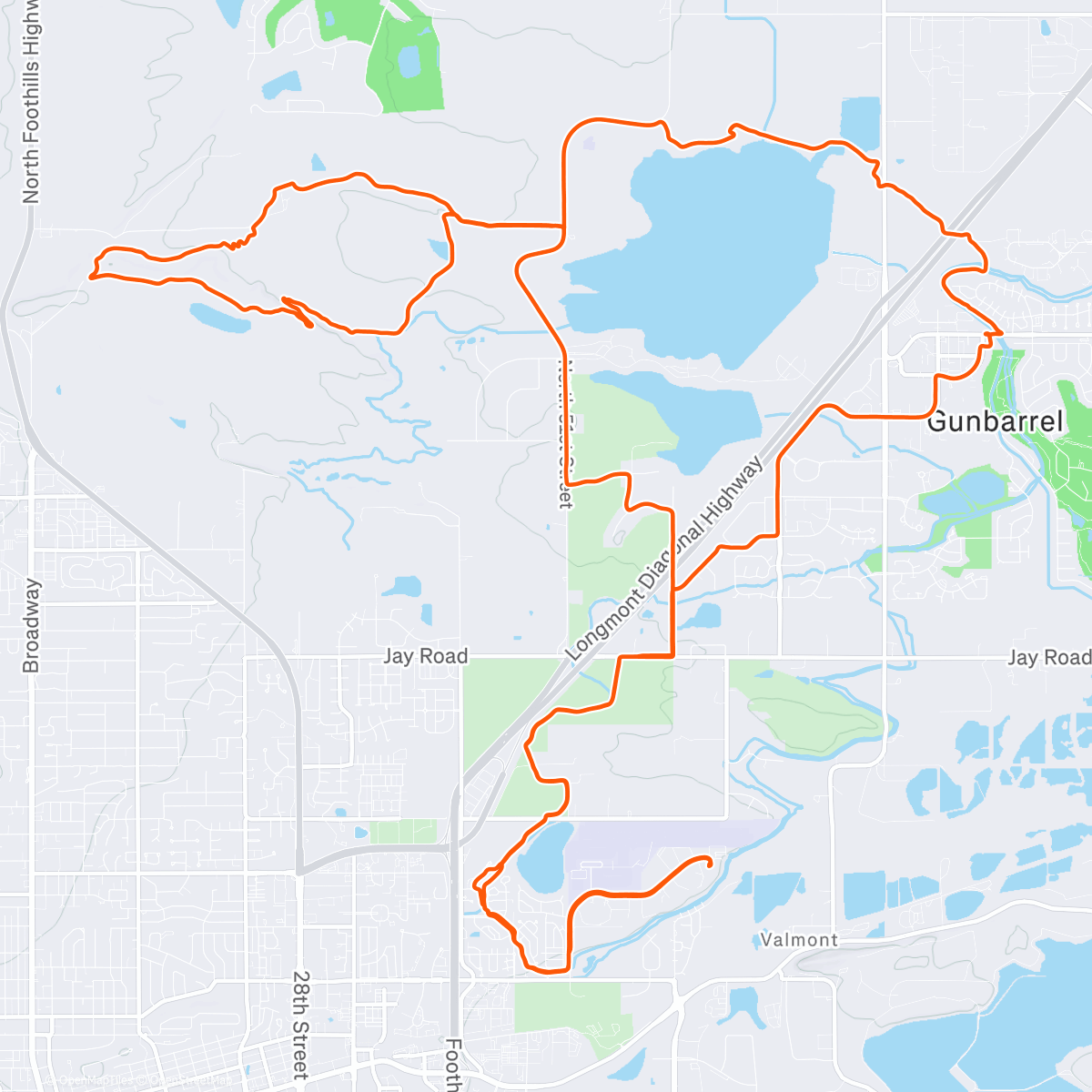 Map of the activity, Boulder Bitchez