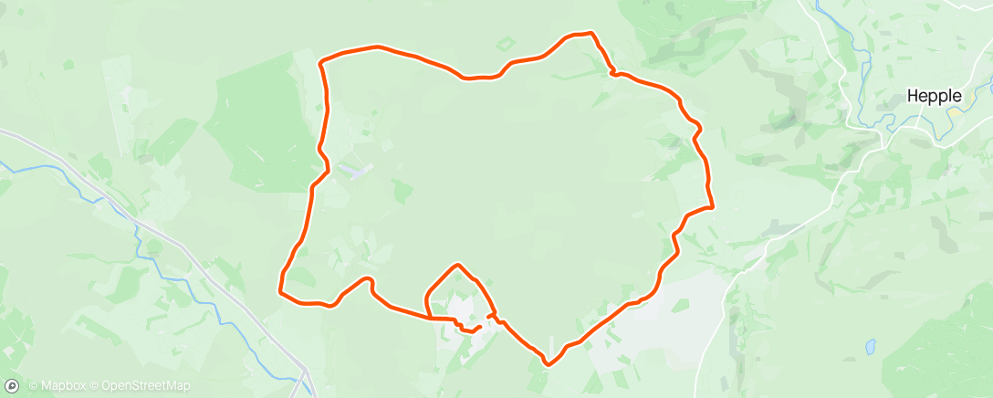 Map of the activity, Weekend long run