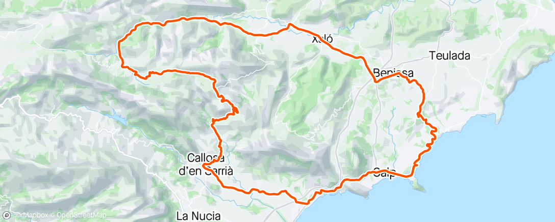 Map of the activity, Sortie vélo le matin CALP 5.