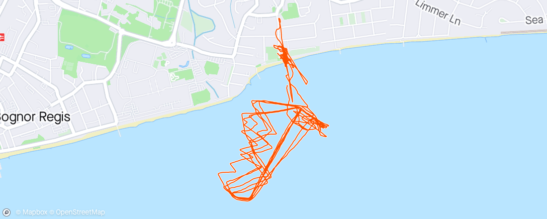 Map of the activity, Lunch Sail