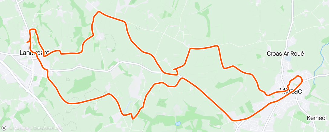 Map of the activity, Sortie Vtt le matin