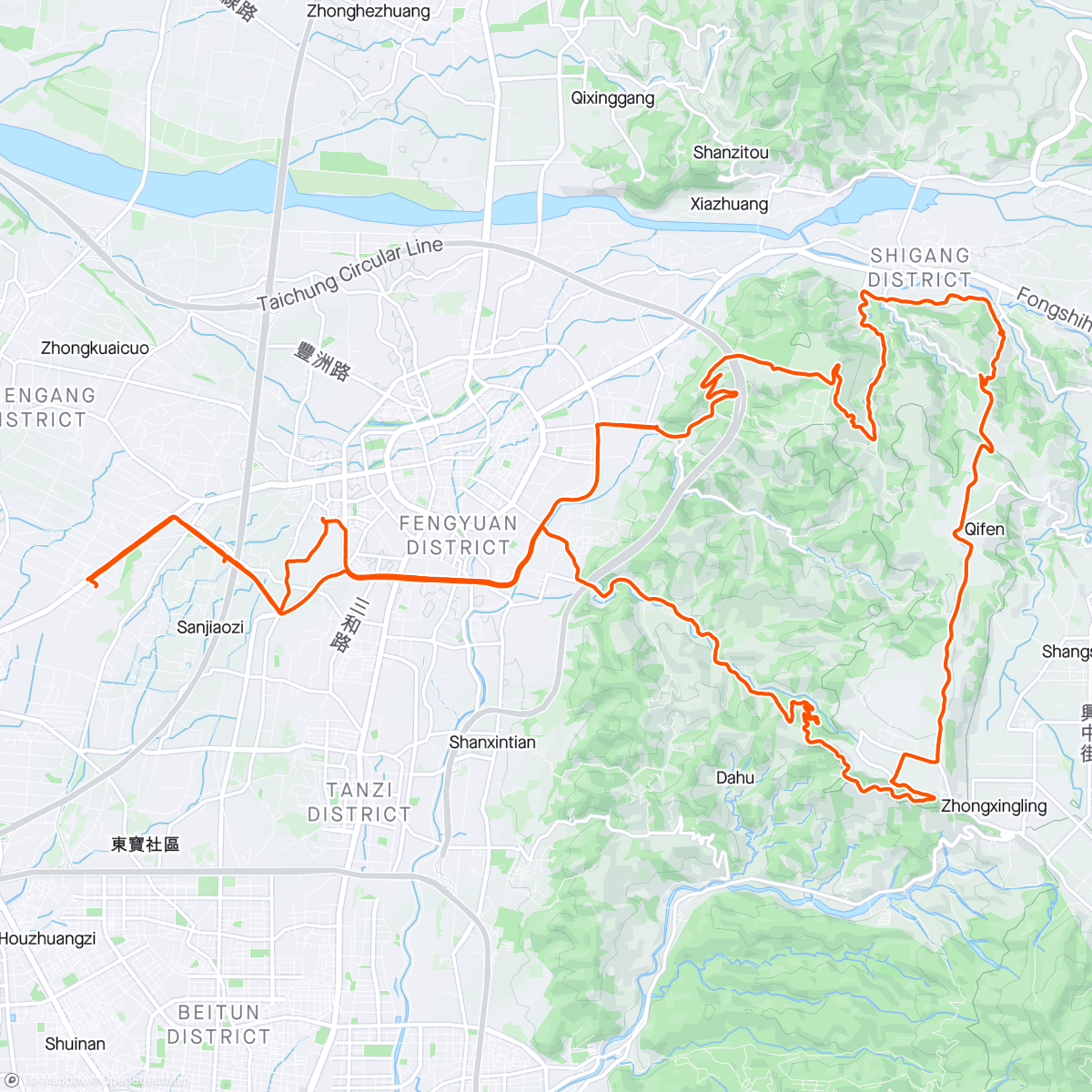 Mapa da atividade, 晨間騎車