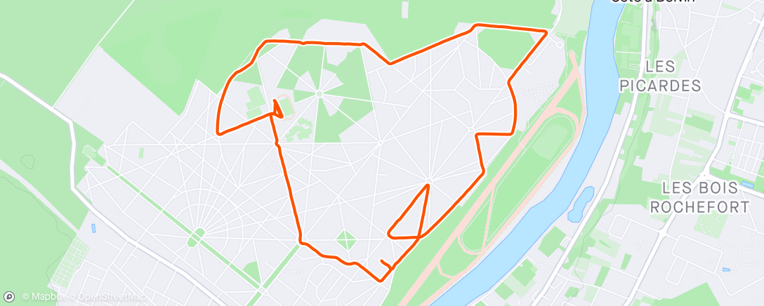 Map of the activity, 5x100 w/ ♨️