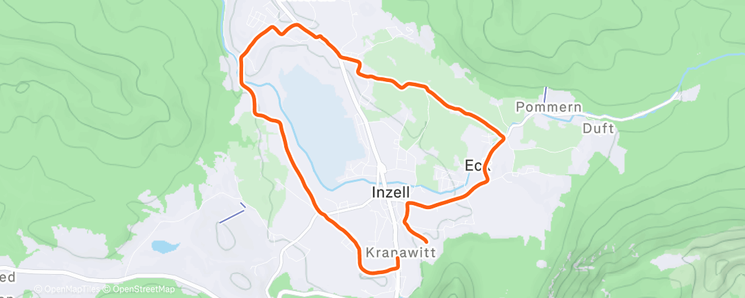Map of the activity, Warmup for Aschau 5km