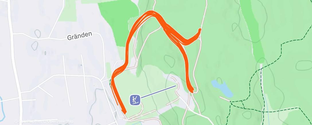 Map of the activity, Lunch Nordic Ski