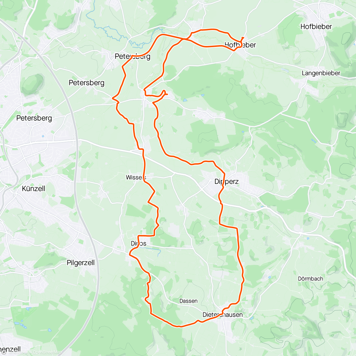 Map of the activity, Zum Kaffee nach Loheland