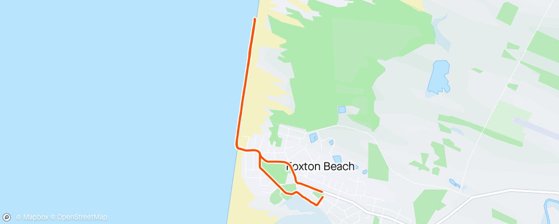 Mapa de la actividad (Foxton Beach Morning Run)