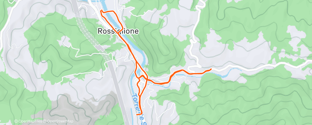 Map of the activity, Corsa serale