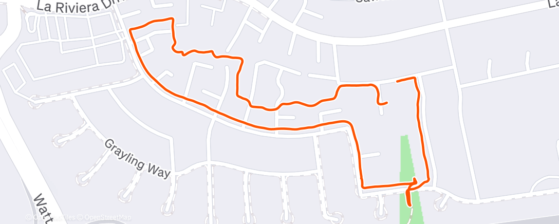 Map of the activity, Morning Walk