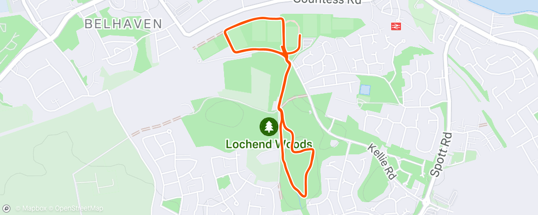 Map of the activity, Morning Run