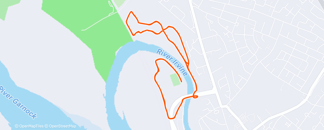 Map of the activity, Cyclists v Harriers