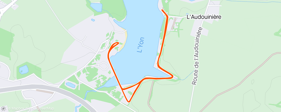 Karte der Aktivität „Triathlon M La Roche - Course à pied”