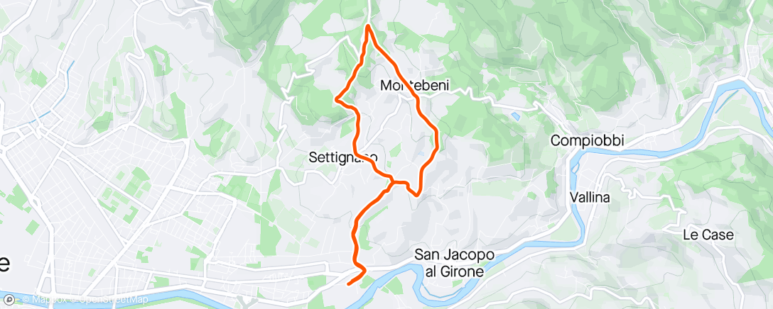 Map of the activity, Colline e sentieri tra Fiesole e Settignano