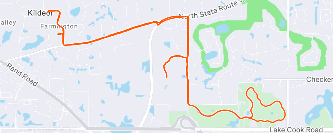 Map of the activity, I miss my lungs