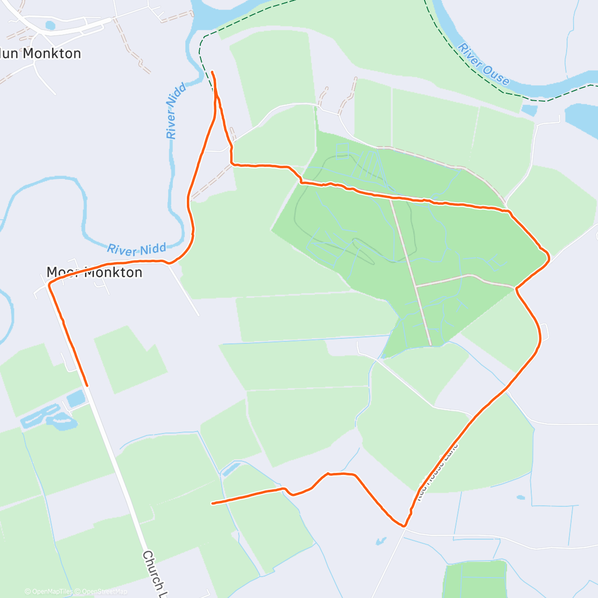 Map of the activity, Morning Walk