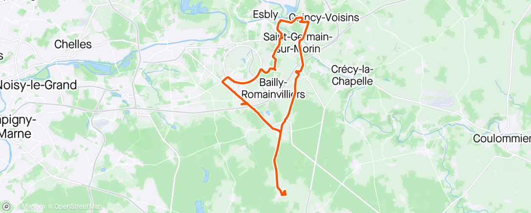 Map of the activity, Sortie route avec Daniel