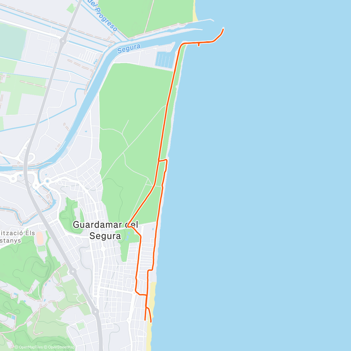 Map of the activity, Sunny Rest Day