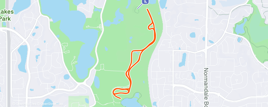 Map of the activity, Skate ski number one