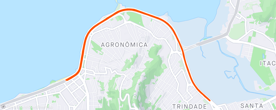 Karte der Aktivität „10k - Meia maratona internacional de Florianópolis”