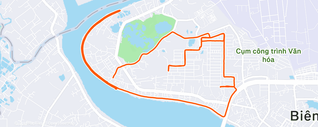 Map of the activity, Morning Run