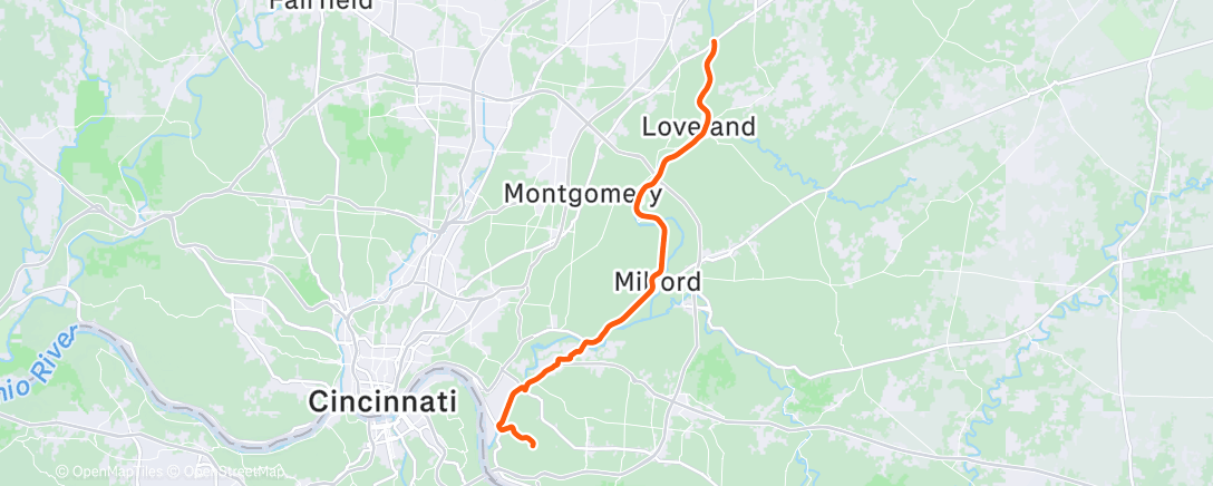 Карта физической активности (Morning Ride)