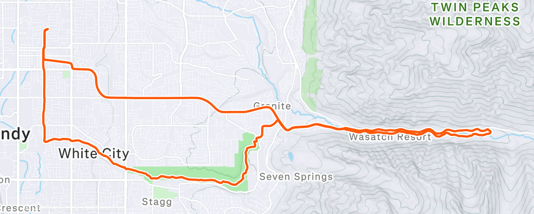 Map of the activity, Morning Mountain Bike Ride