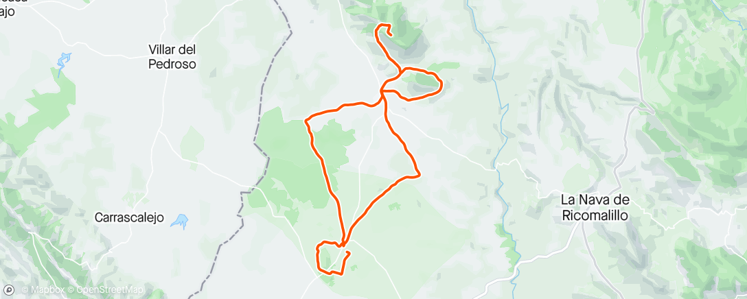 Mapa da atividade, Sierra chica y sierra grande de La Estrella,Sendero Real y ruta castrejon