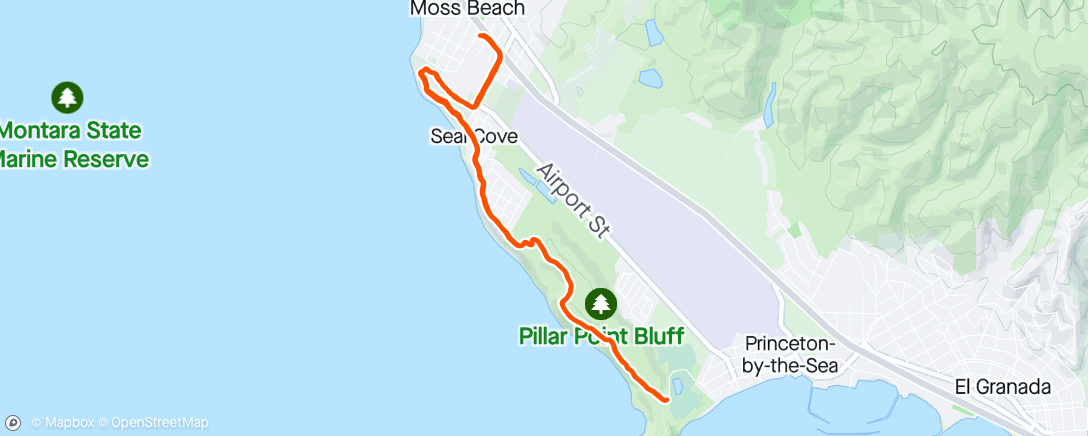 Карта физической активности (Bluff run with forest extension 2 ways)
